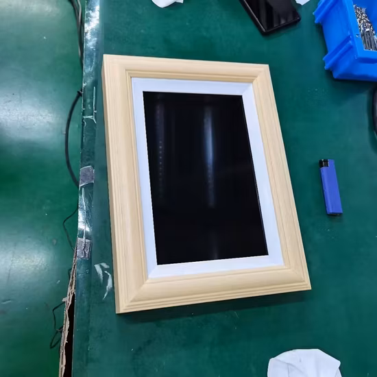 Wooden Touch Digital Photo Frame 10 Inch Cloud Photoframe with Frameo APP